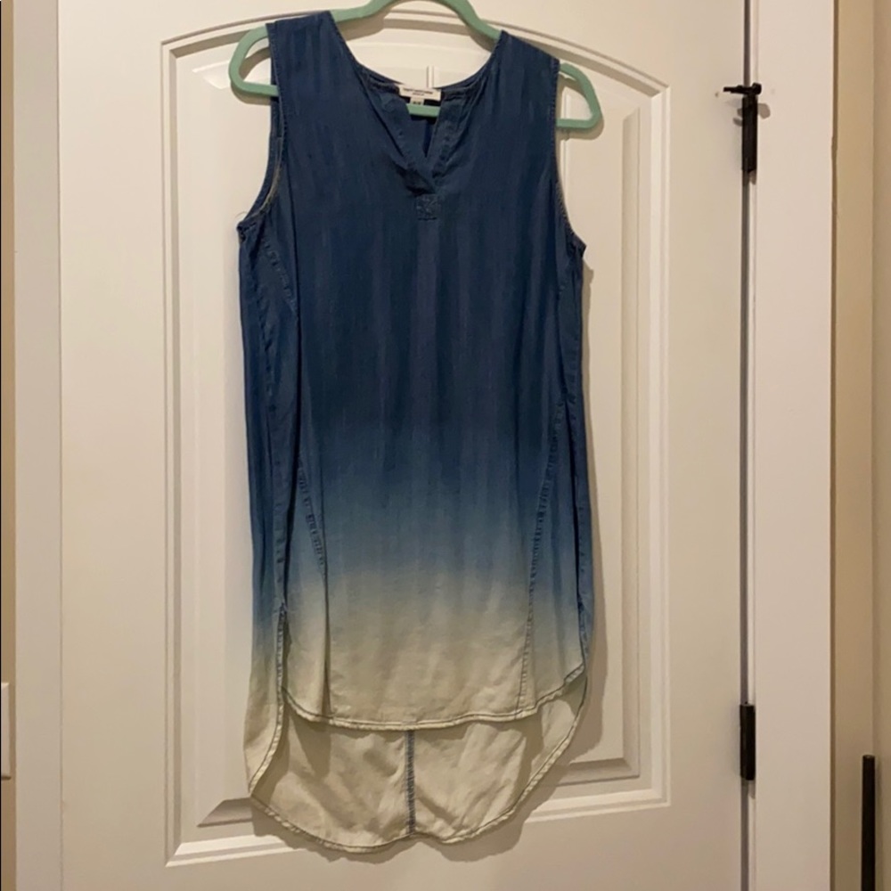 Blue Jean Tie Dye Tank Top Tunic